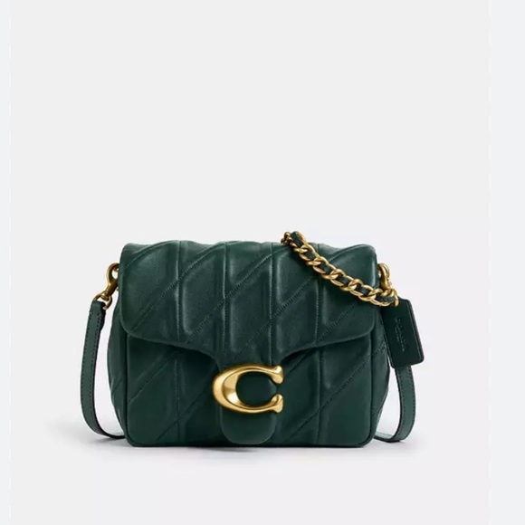 Coach Bag Times Square Quilted Tabby in Forest Green - Picture 3 of 13